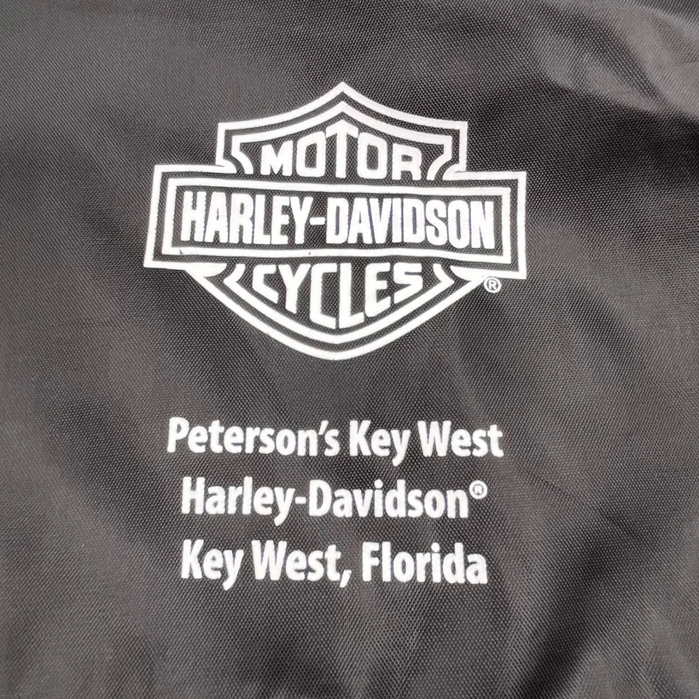 Harley-Davidson Key West Florida Drawstring Cinch Backpack Bag Orange Black Logo